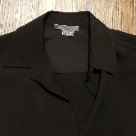 Vince black jumpsuit romper convertible sleeve euc - Picture 4 of 8